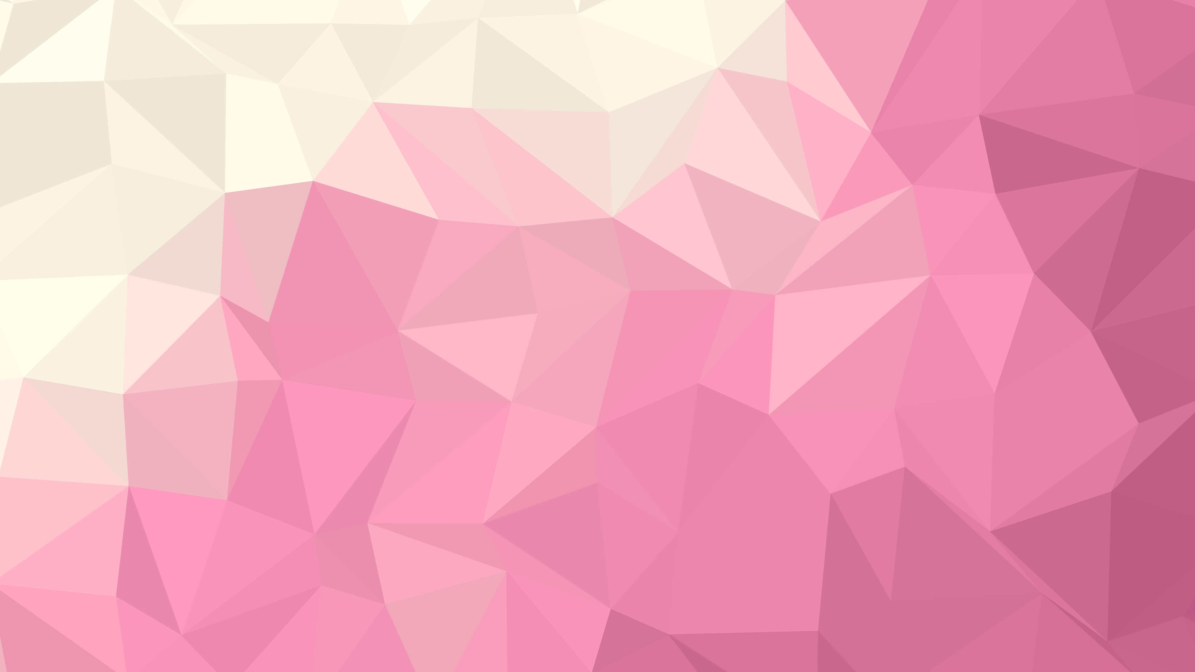 Pink and Cream Low Poly desktop wallpaper in 4K