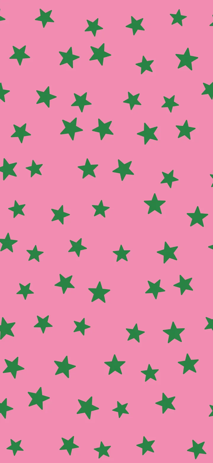 Pink and Green Star Pattern wallpaper for iPhone and Android