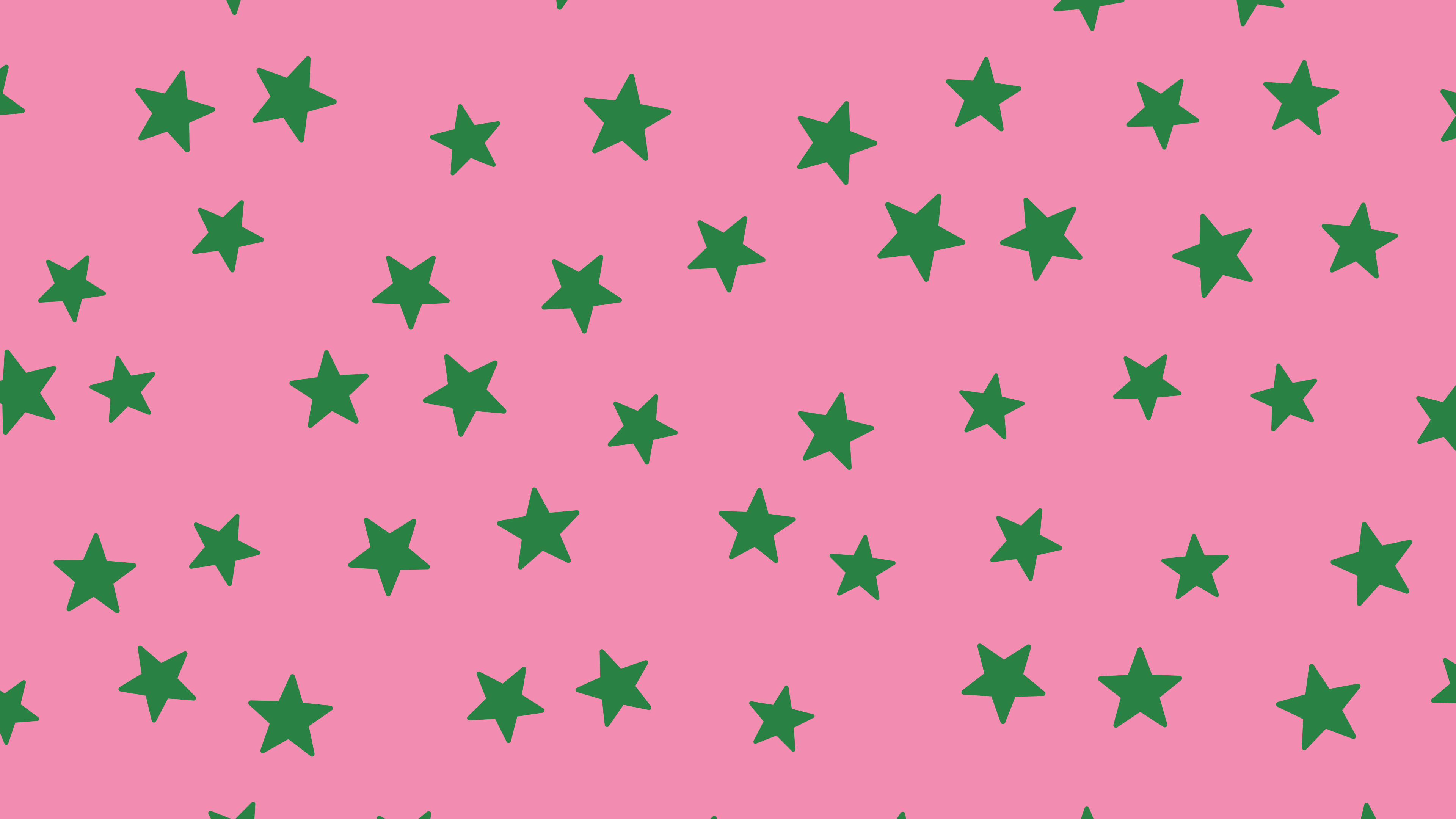 Pink and Green Star Pattern desktop wallpaper in 4K