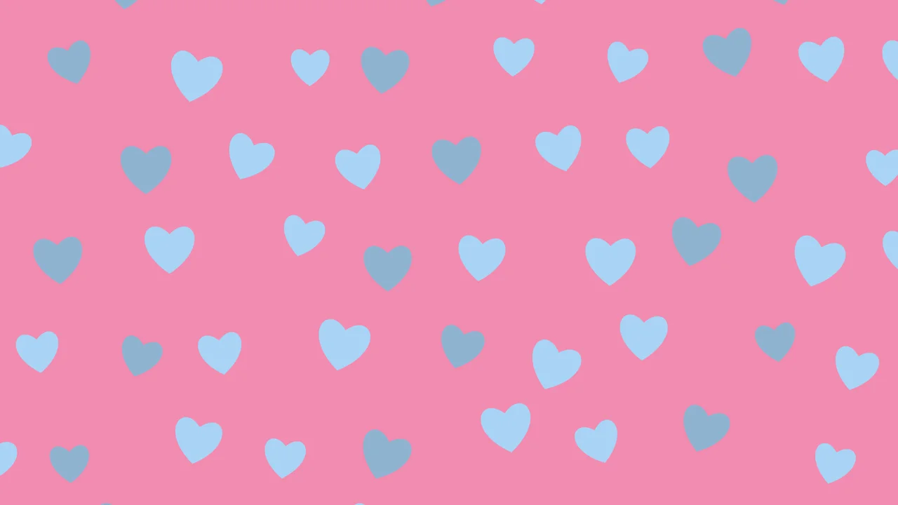 Pink and Light Blue Heart Pattern desktop wallpaper in 4K