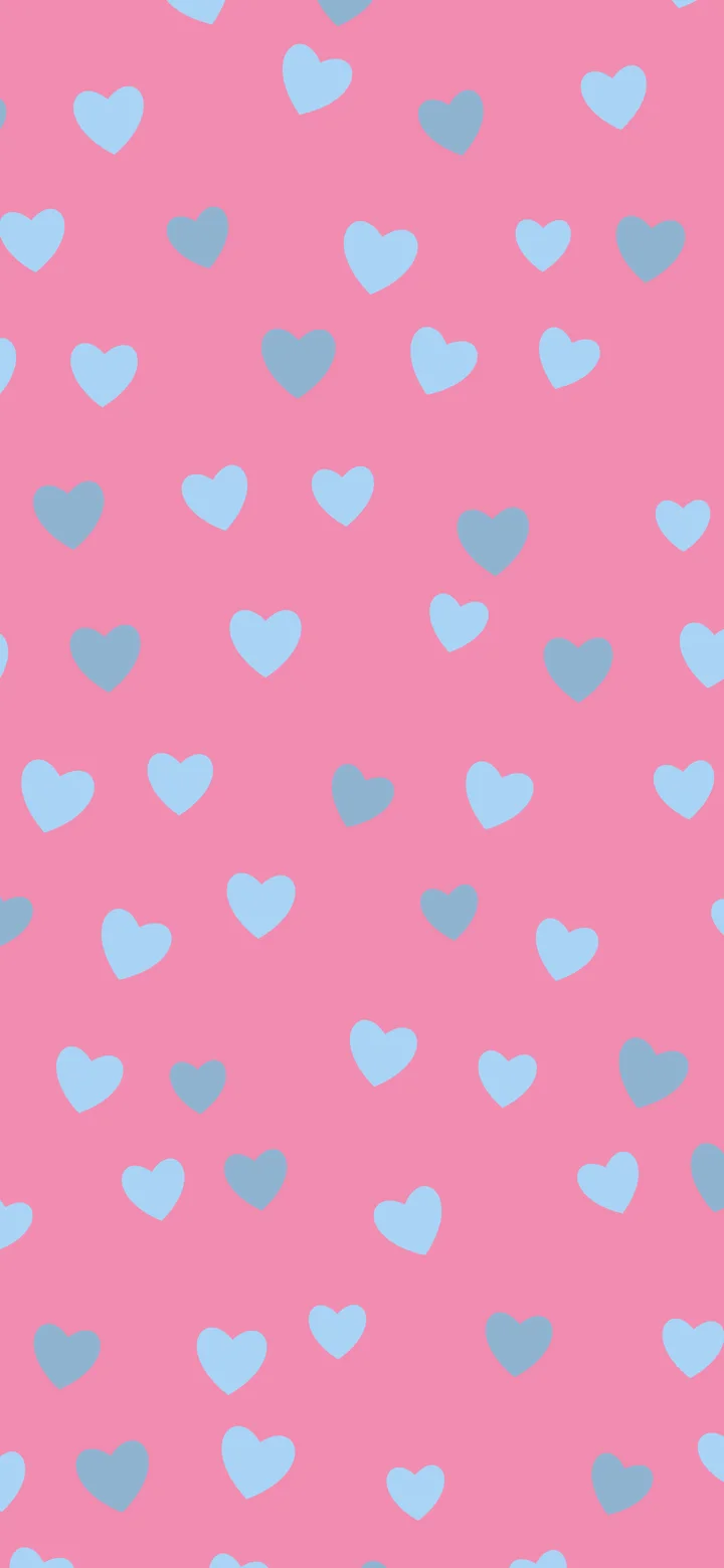 Pink and Light Blue Heart Pattern wallpaper for iPhone and Android