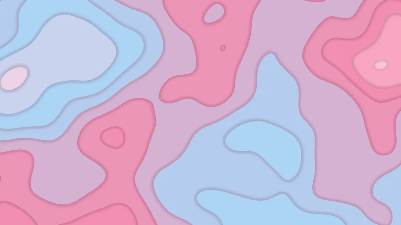 Pink and Light Blue Layered Topographic desktop wallpaper in 4K