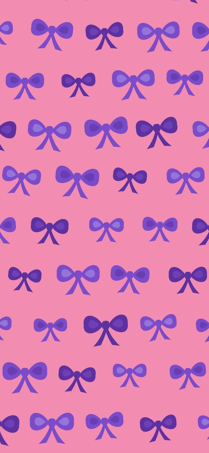 Pink and Purple Bow Pattern wallpaper for iPhone and Android