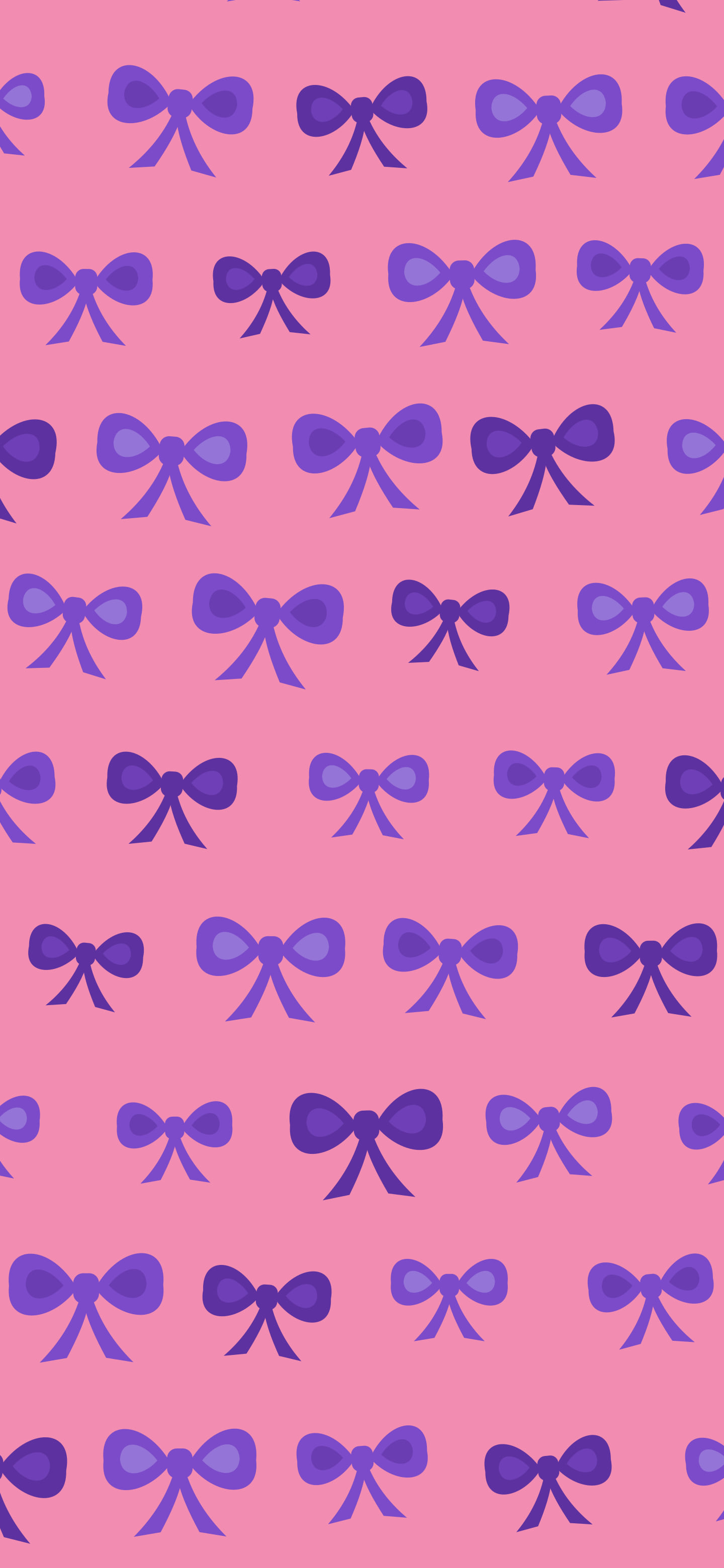 Pink and Purple Bow Pattern wallpaper for iPhone and Android