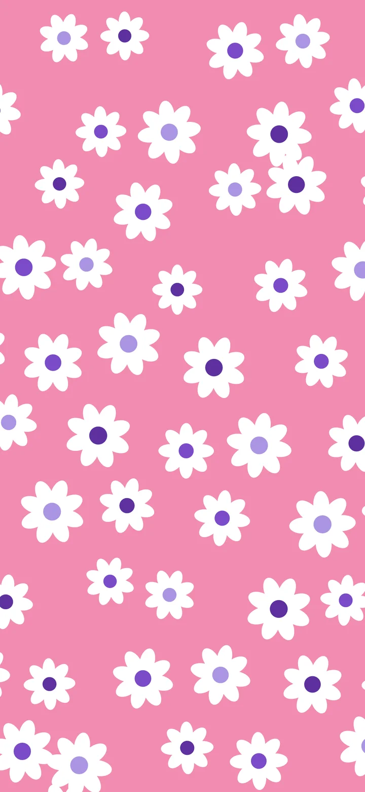 Pink and Purple Daisy Flower Pattern wallpaper for iPhone and Android