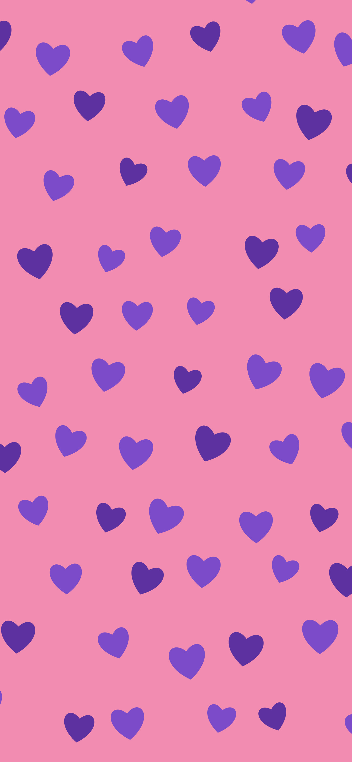 Pink and Purple Heart Pattern wallpaper for iPhone and Android
