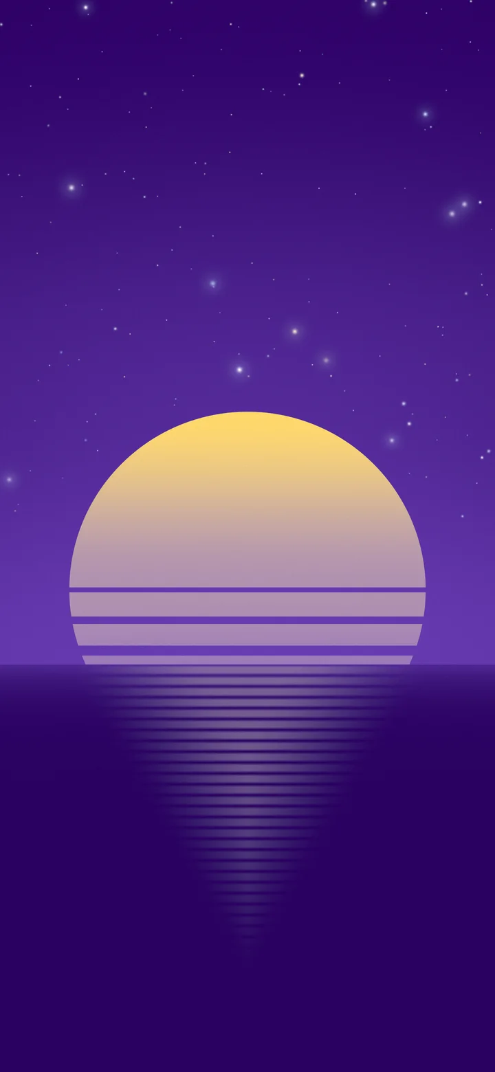 Pink and Purple Retro Striped Sun wallpaper for iPhone and Android