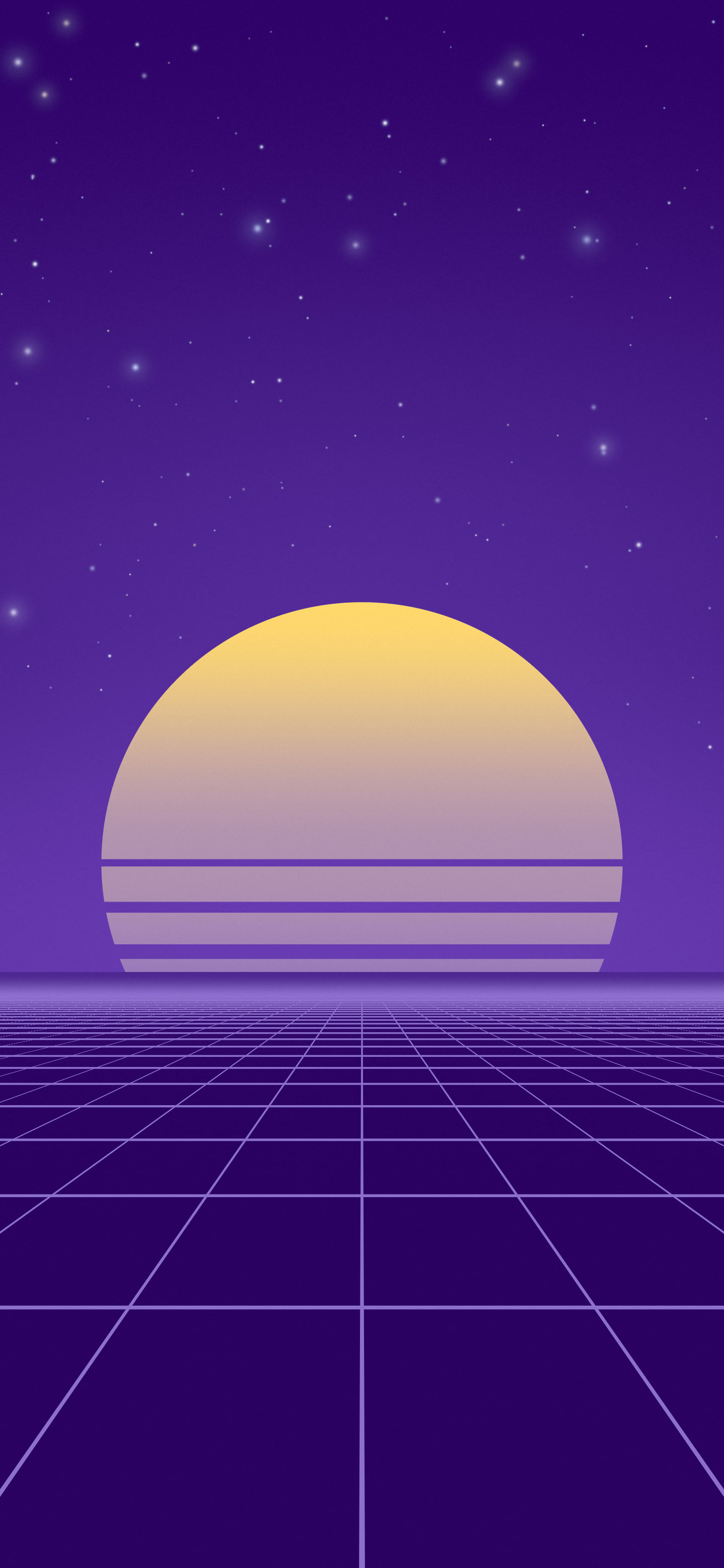 Pink and Purple Synthwave Grid Sunset wallpaper for iPhone and Android