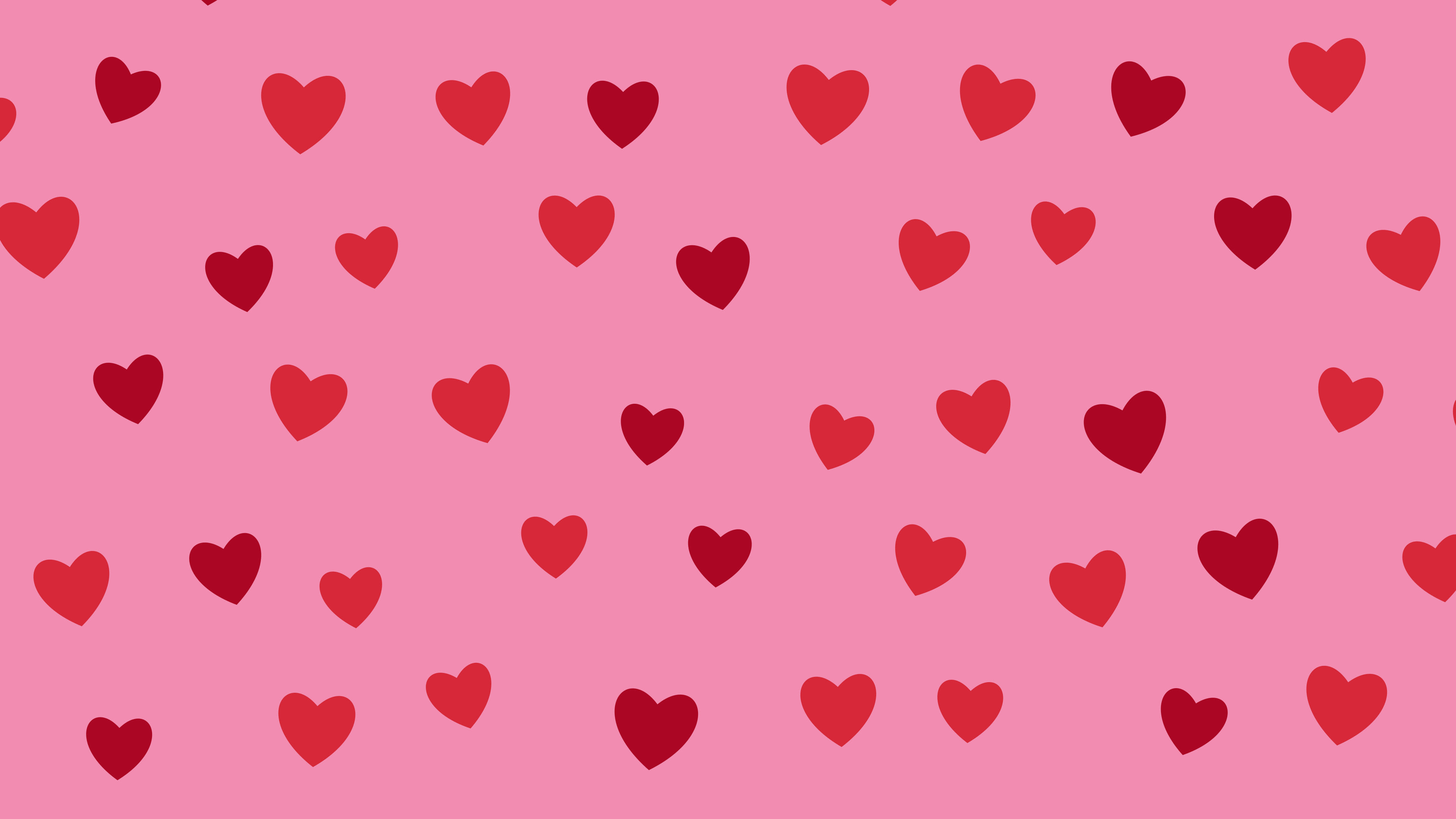 Pink and Red Heart Pattern desktop wallpaper in 4K