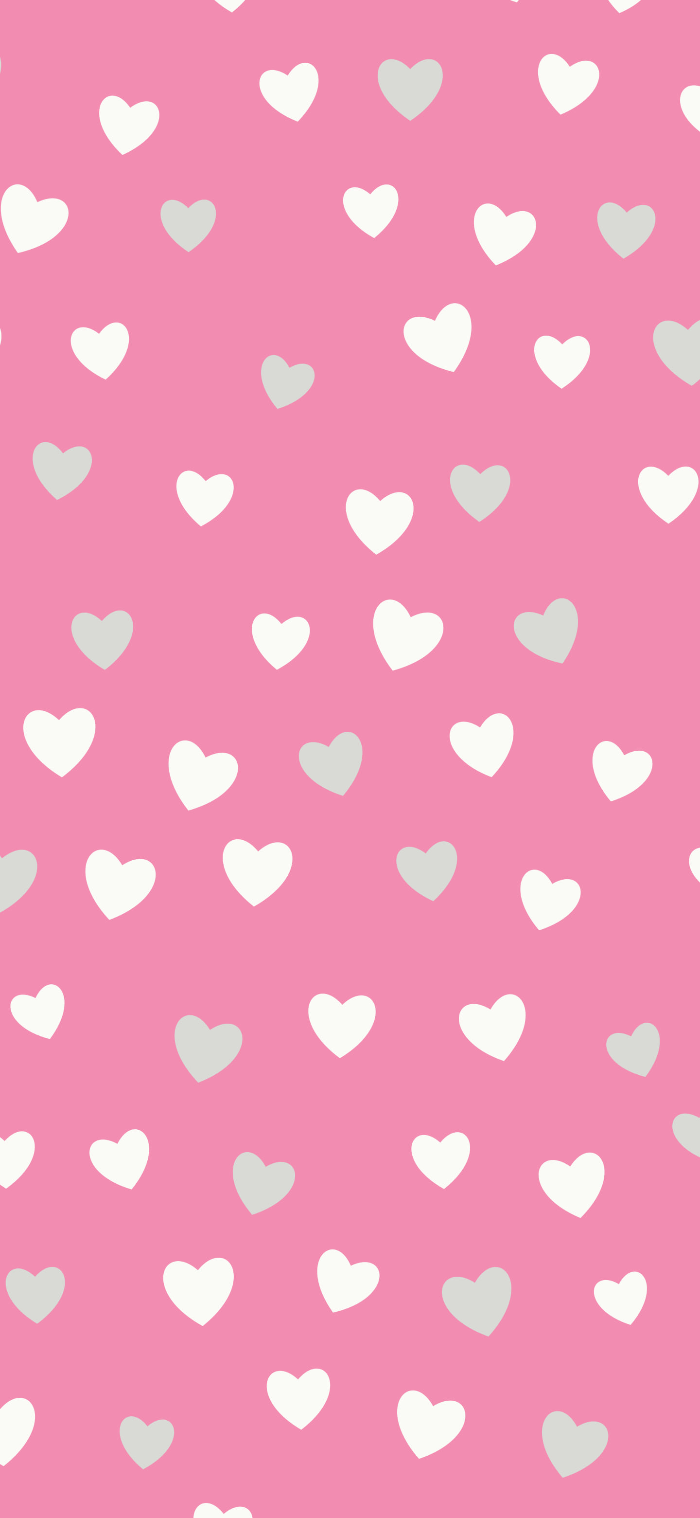 Pink and White Heart Pattern wallpaper for iPhone and Android