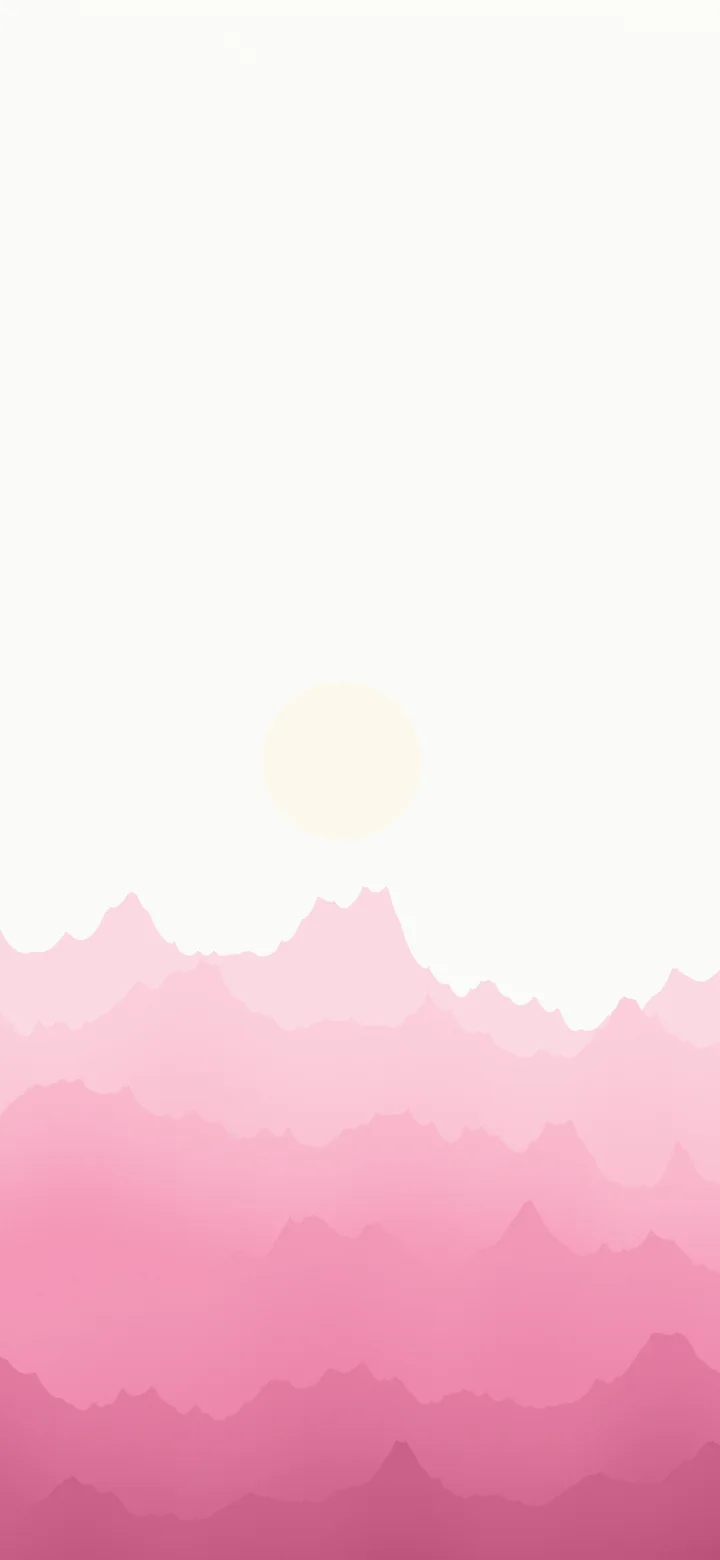 Pink and White Minimalist Mountain Landscape wallpaper for iPhone and Android