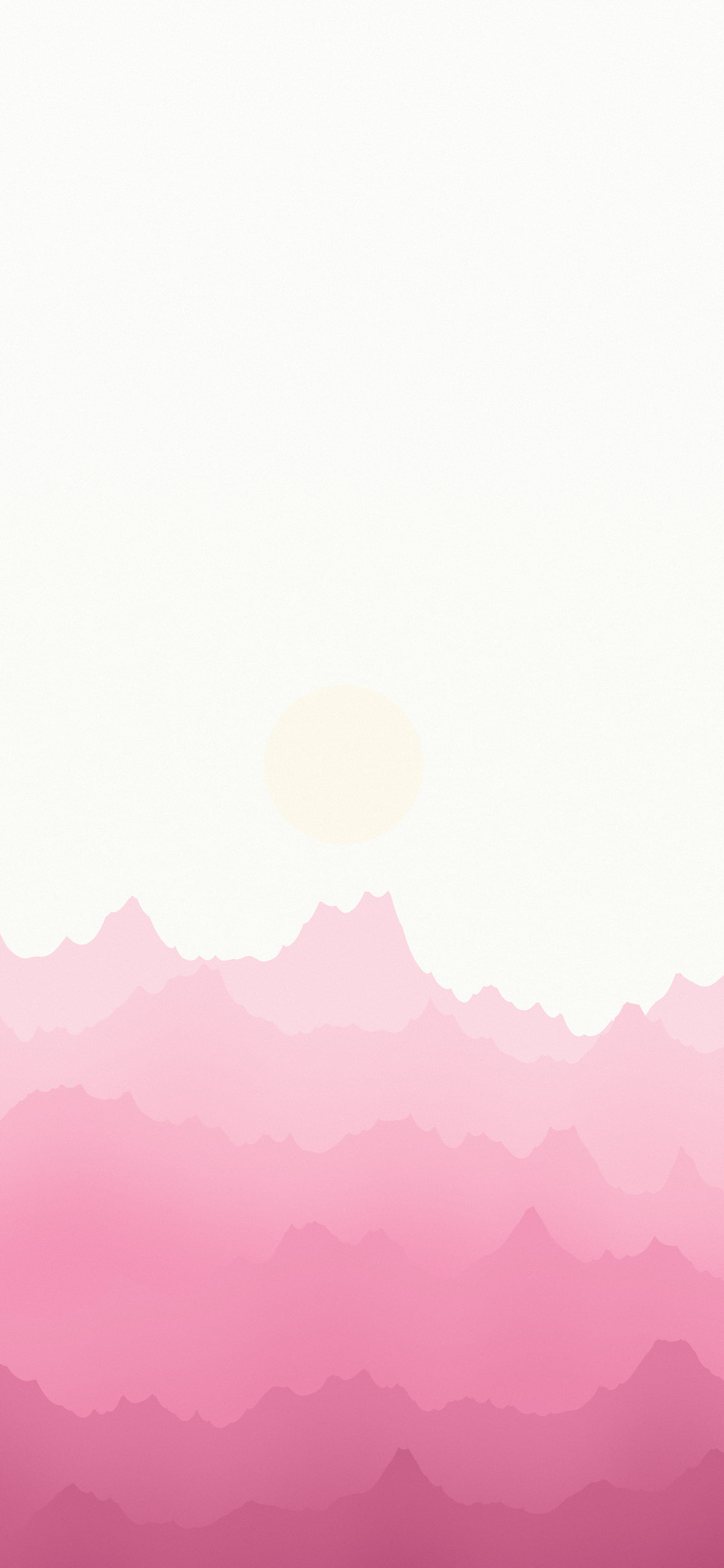 Pink and White Minimalist Mountain Landscape wallpaper for iPhone and Android