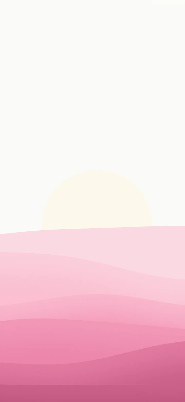 Pink and White Minimalist Sunset Hills wallpaper for iPhone and Android