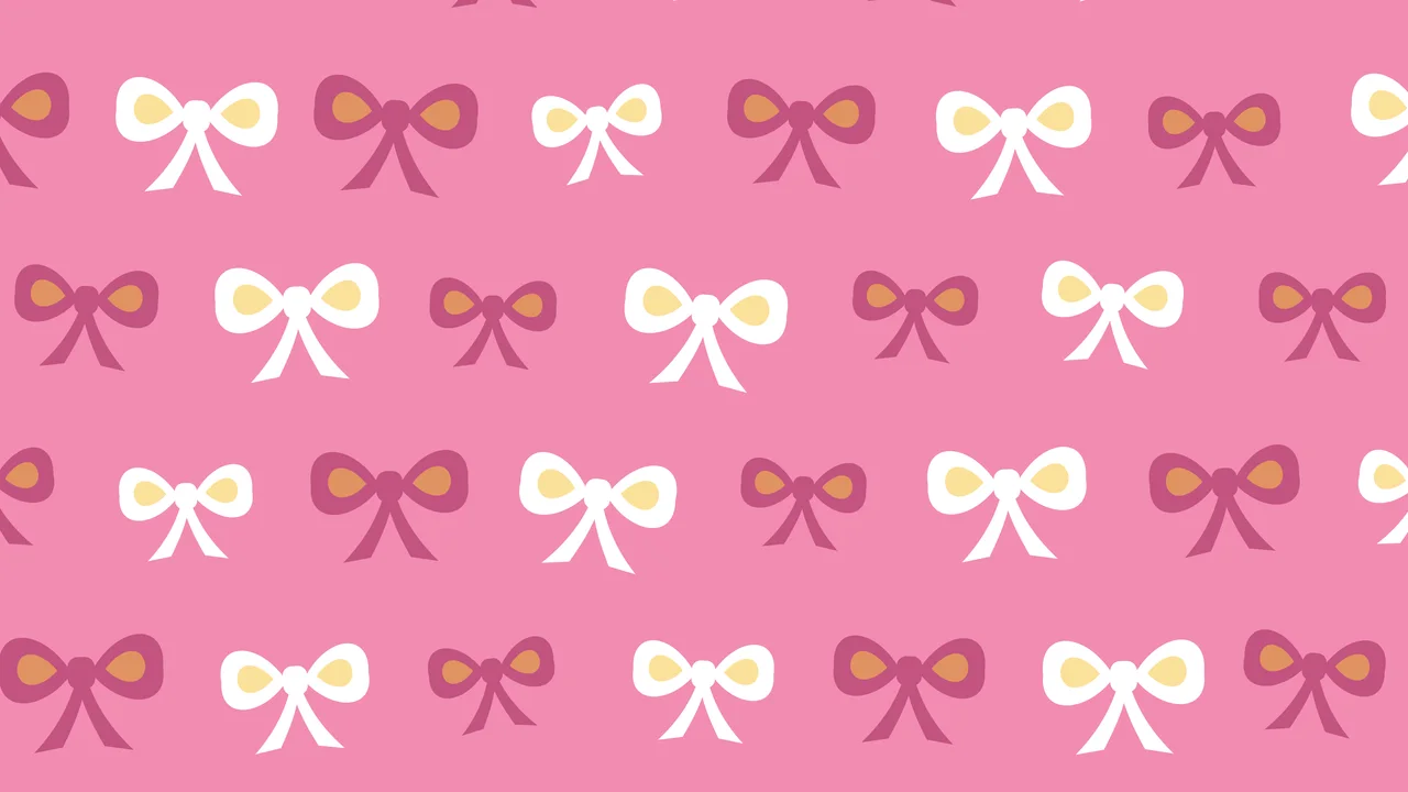 Pink Bow Pattern desktop wallpaper in 4K