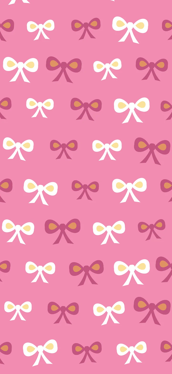 Pink Bow Pattern wallpaper for iPhone and Android