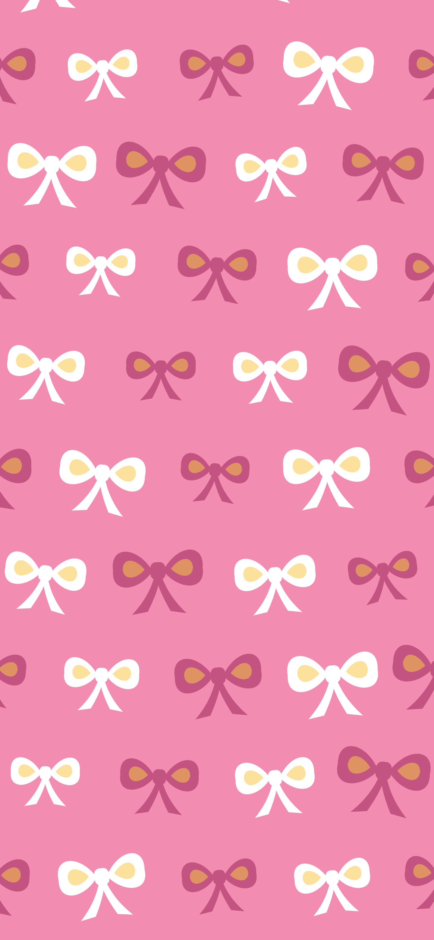 Pink Bow Pattern wallpaper for iPhone and Android