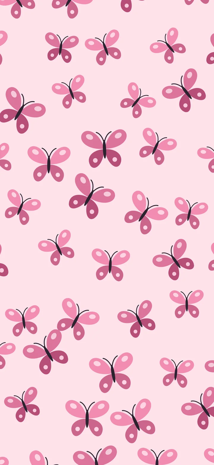 Pink Butterfly Pattern wallpaper for iPhone and Android