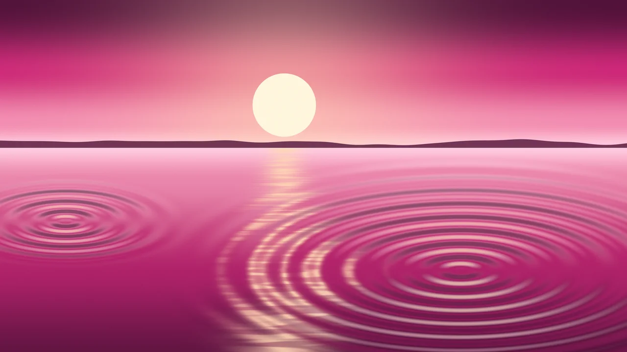 Pink Calm Water Ripples desktop wallpaper in 4K