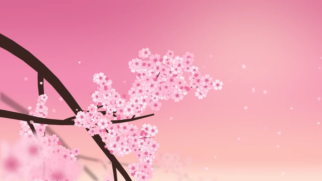 Pink Cherry Blossom Branch desktop wallpaper in 4K