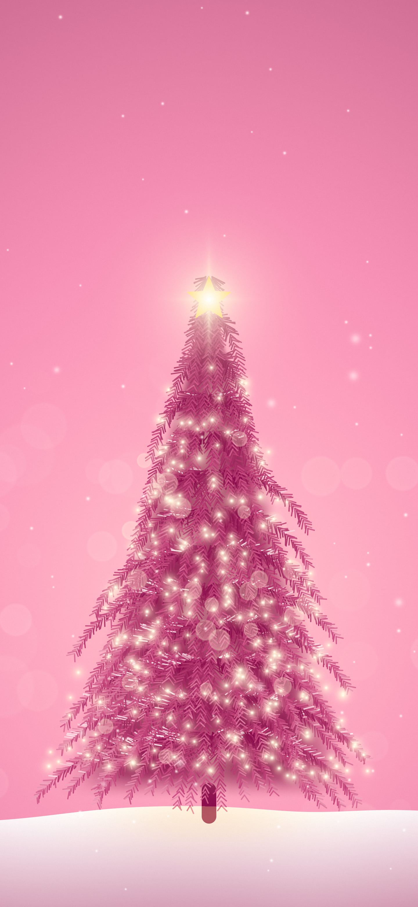 Pink Christmas Tree wallpaper for iPhone and Android