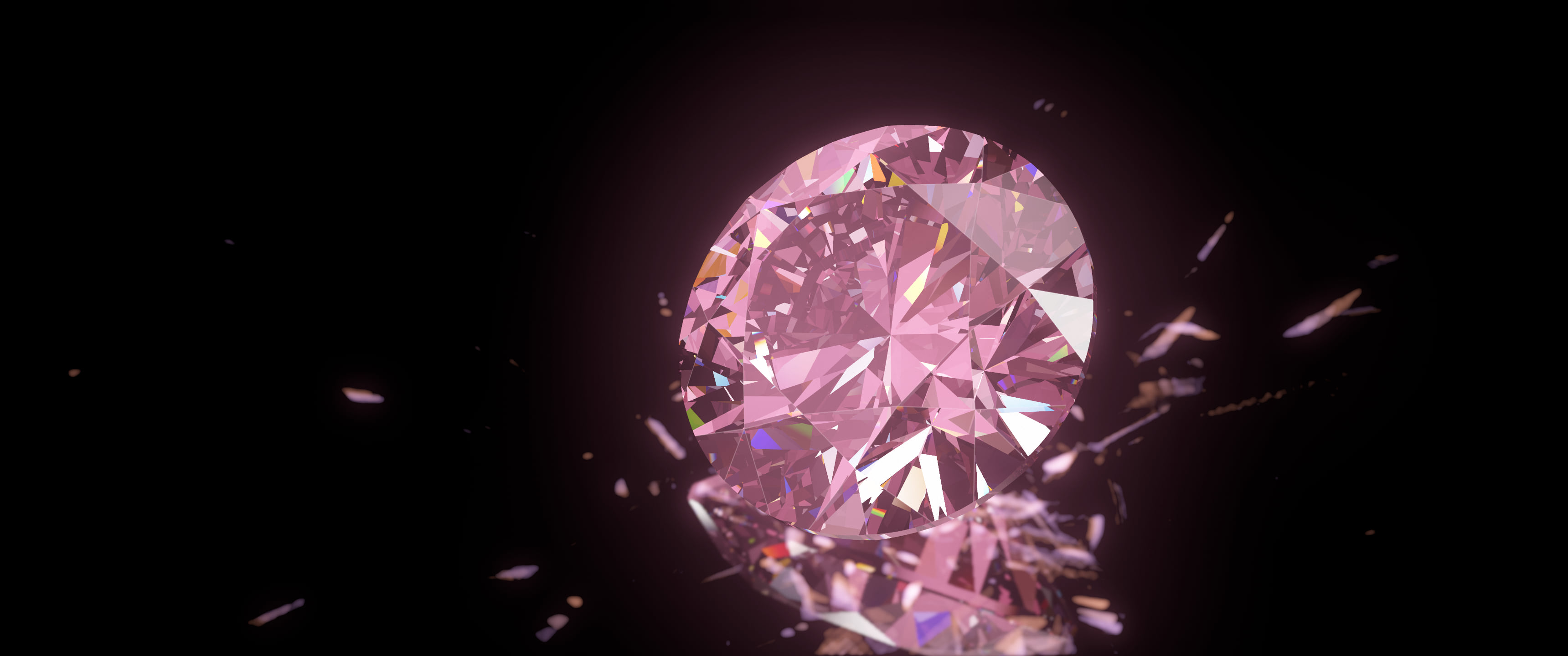 Pink Diamond ultrawide wallpaper, 3440 × 1440