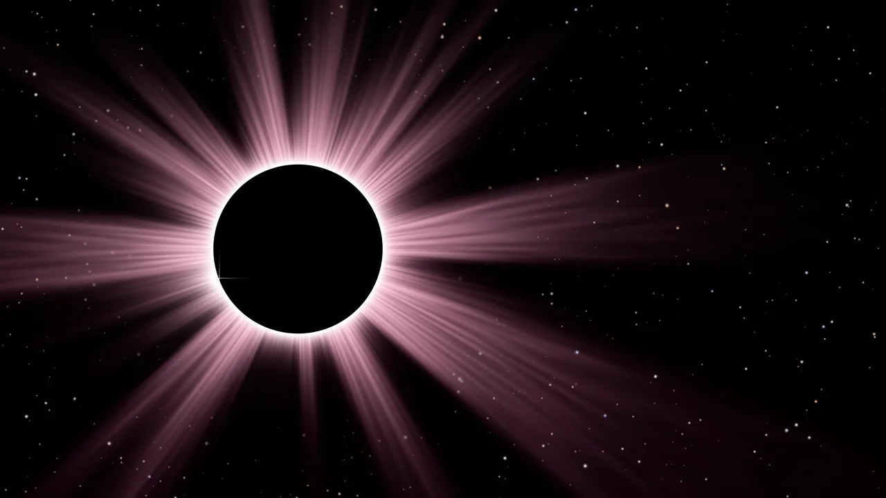 Pink Eclipse desktop wallpaper in 4K