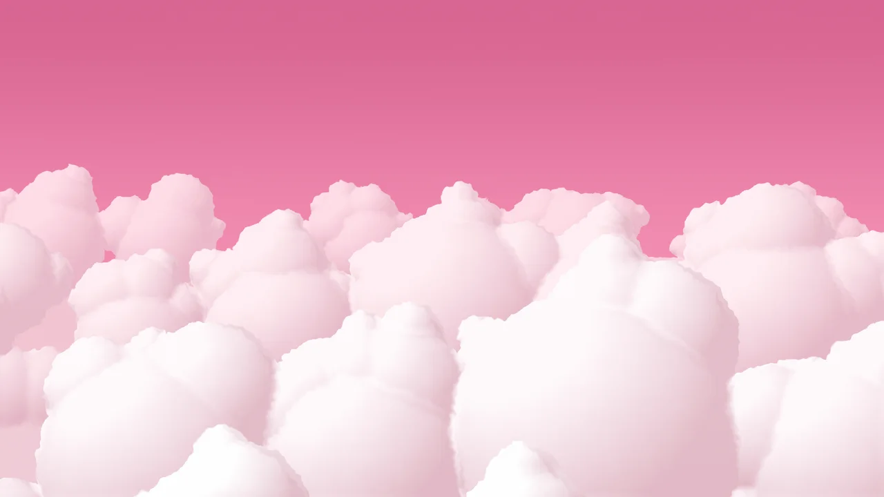 Pink Fluffy Clouds desktop wallpaper in 4K