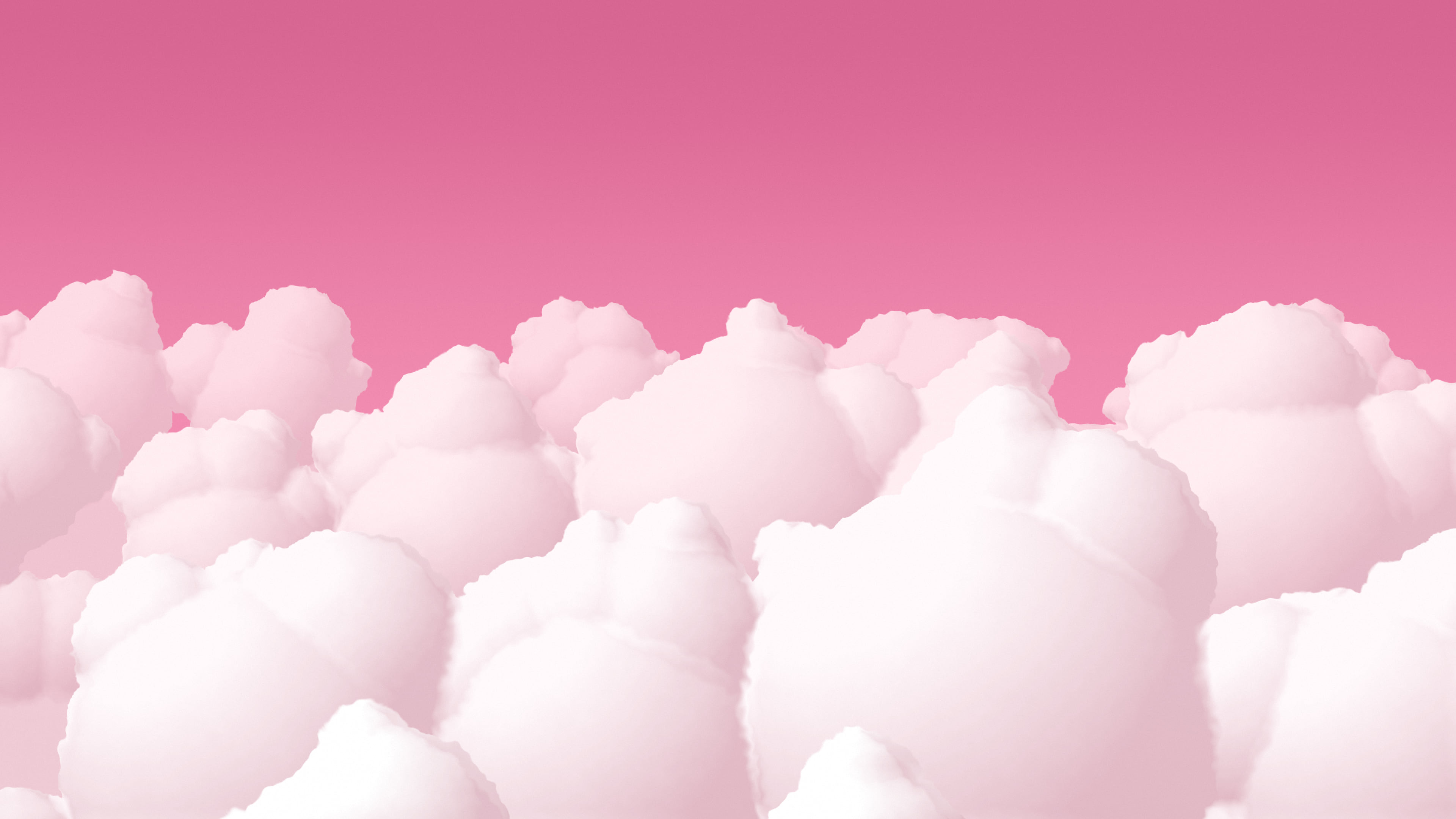 Pink Fluffy Clouds desktop wallpaper in 4K