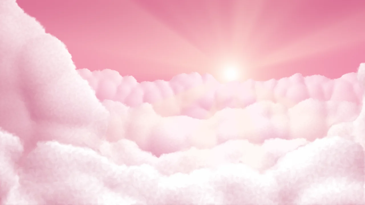 Pink Heavenly Clouds desktop wallpaper in 4K