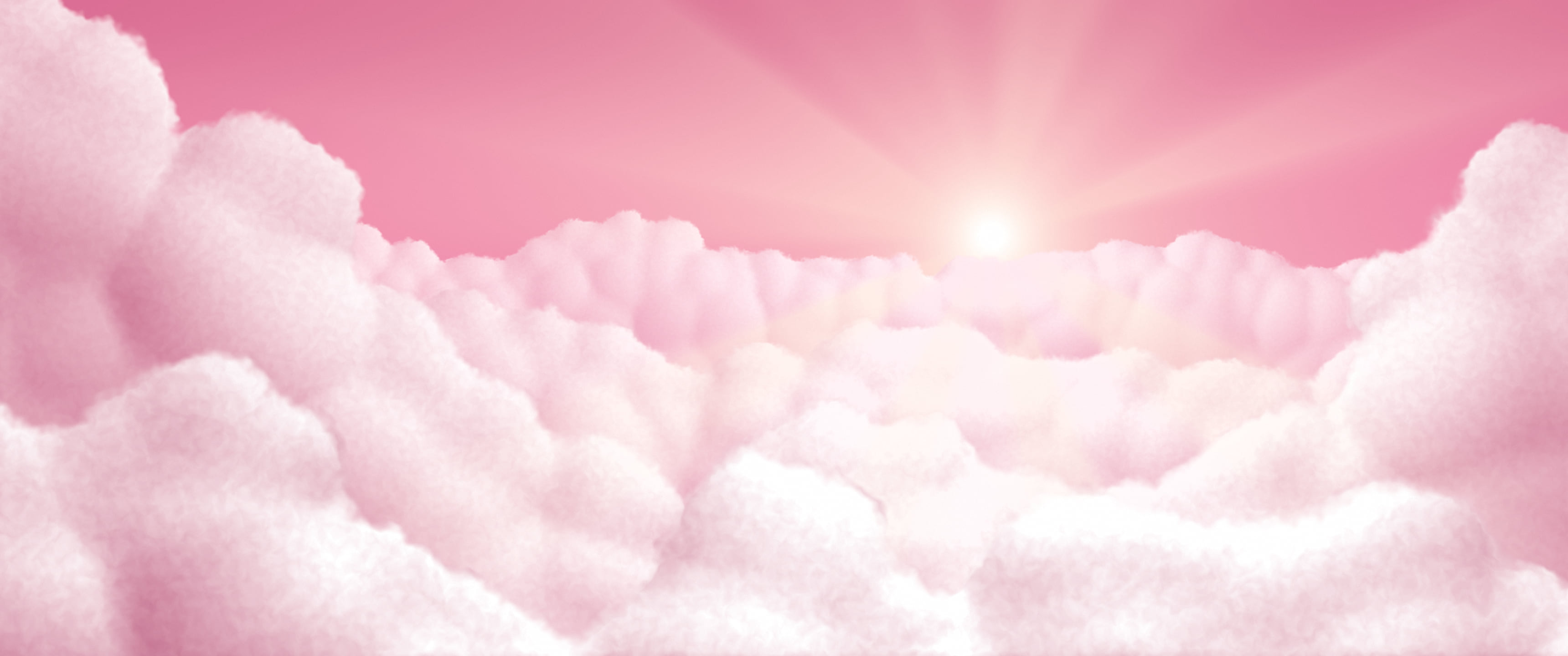 Pink Heavenly Clouds ultrawide wallpaper, 3440 × 1440