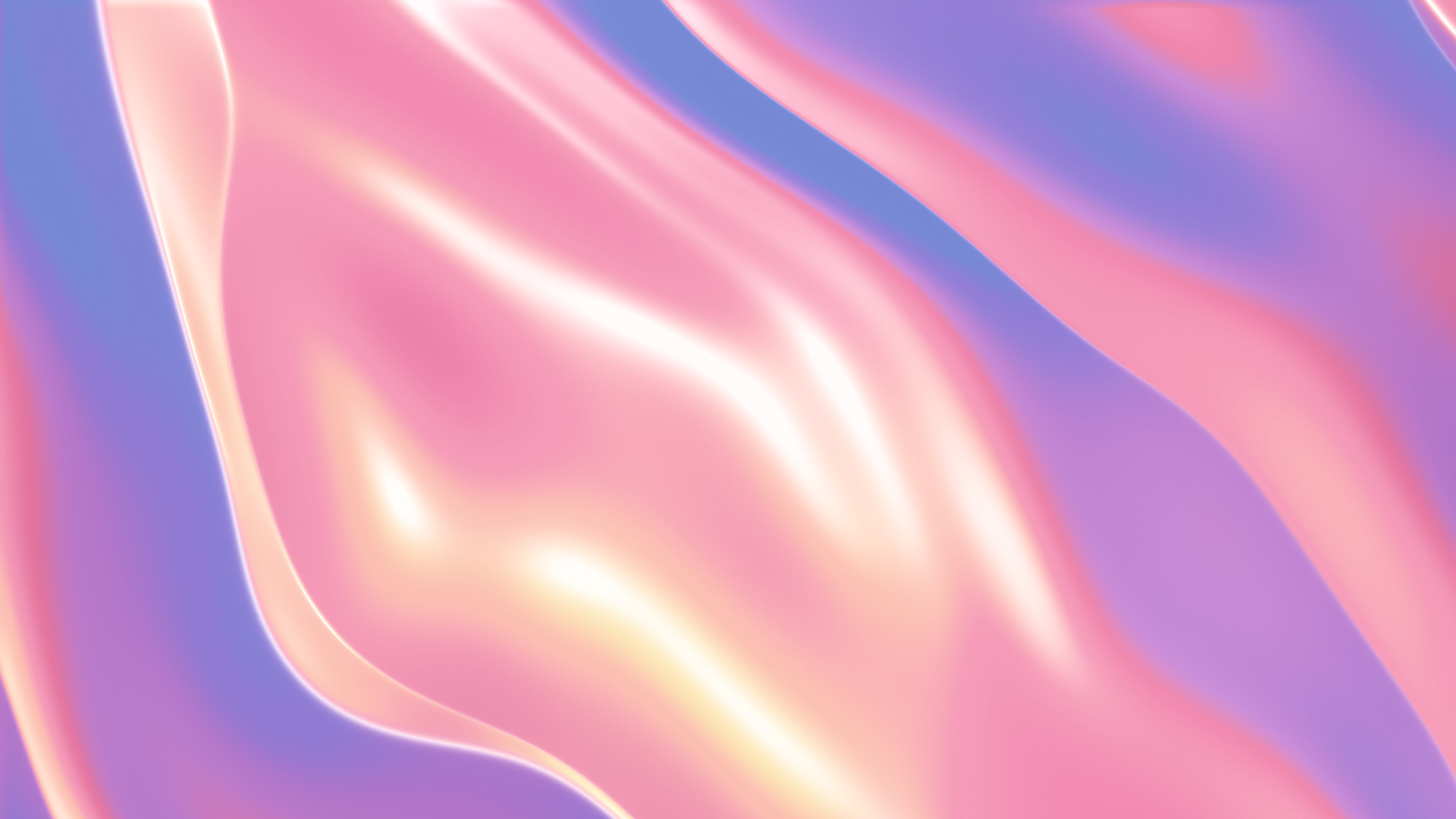 Pink Holographic Foil Folds desktop wallpaper in 4K