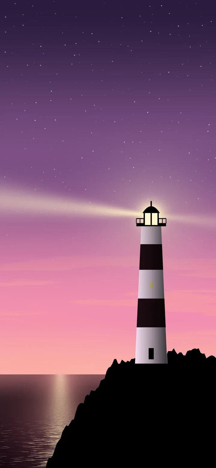 Pink Lighthouse wallpaper for iPhone and Android