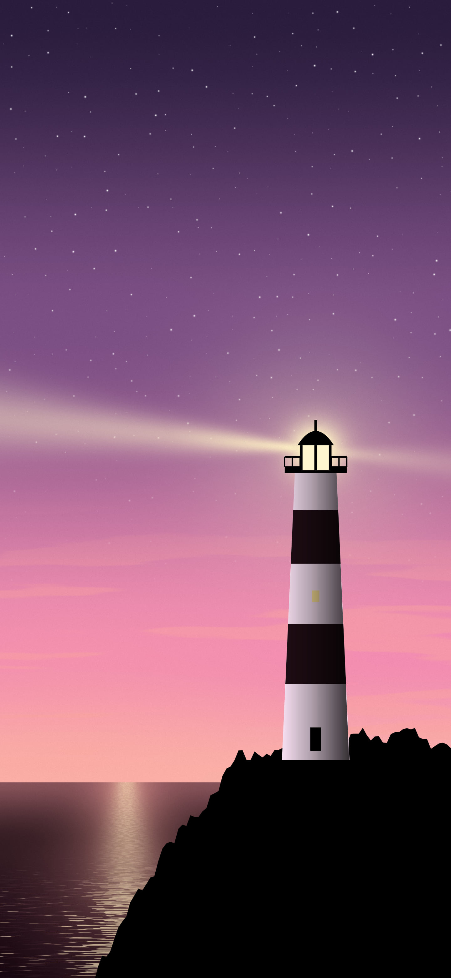 Pink Lighthouse wallpaper for iPhone and Android