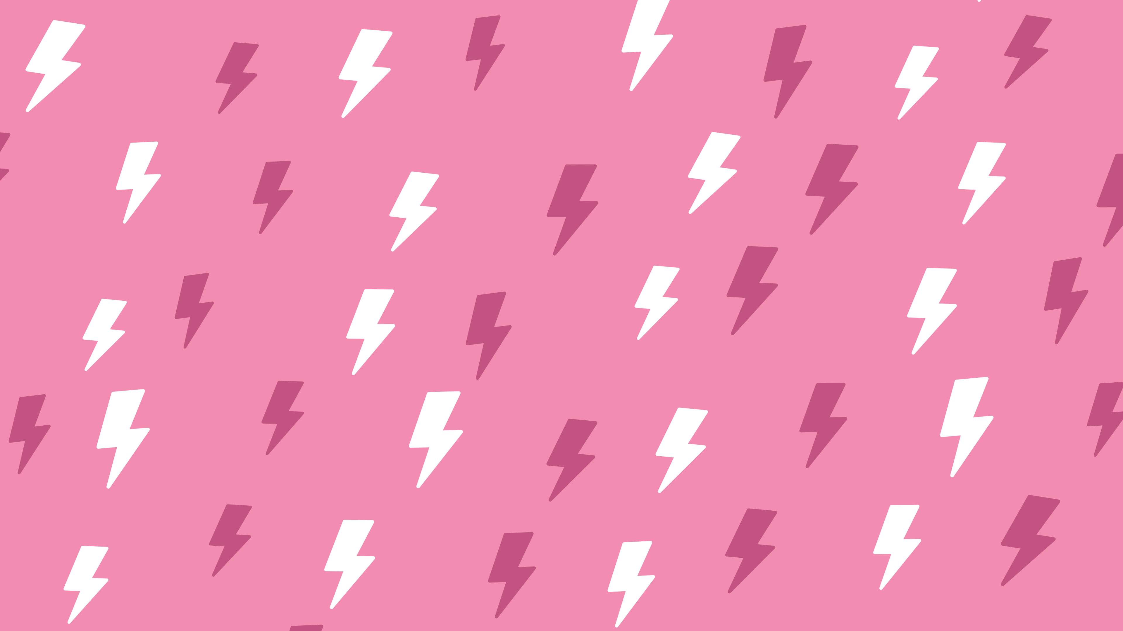 Pink Lightning Bolt Pattern desktop wallpaper in 4K