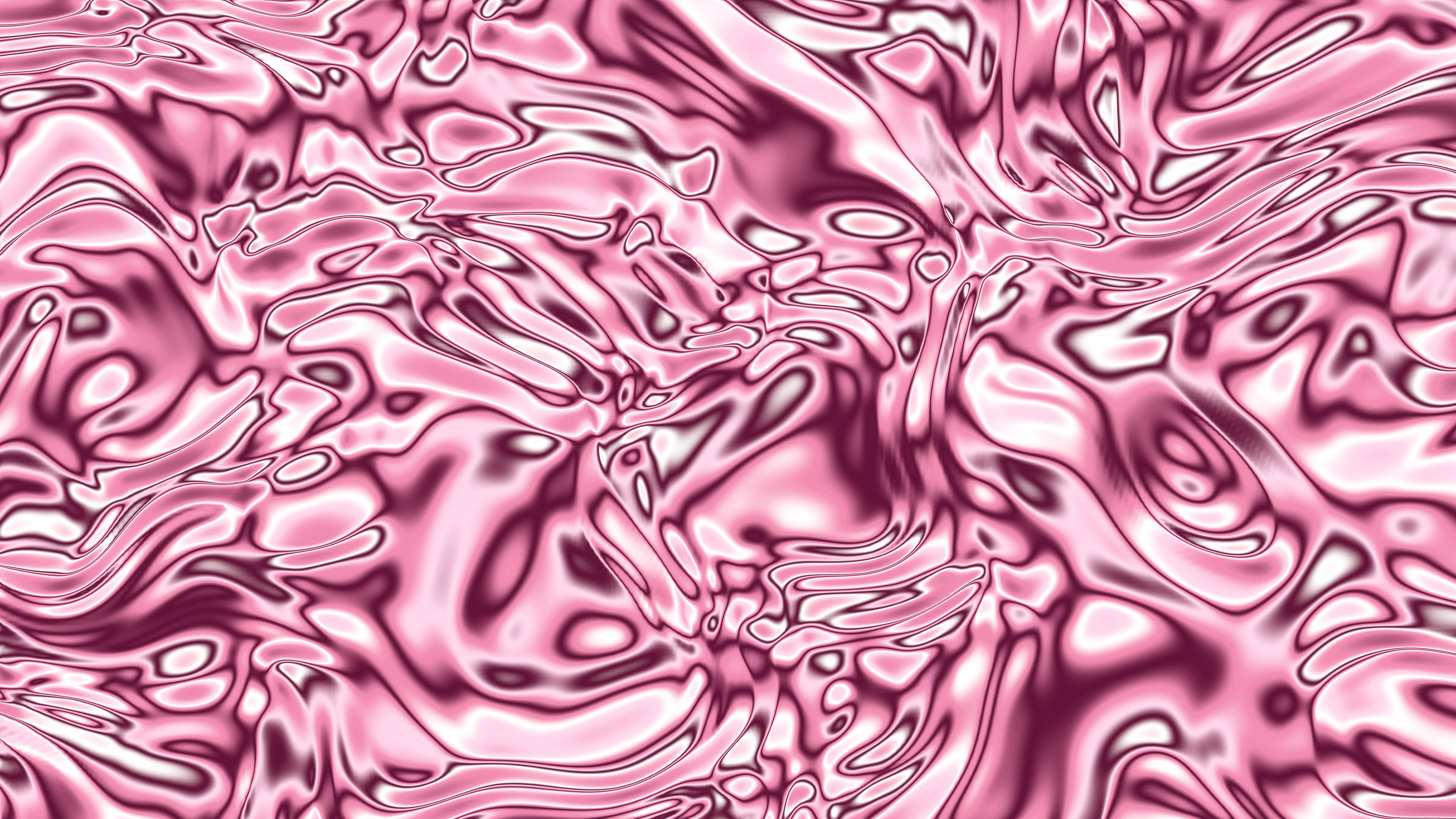 Pink Liquid Chrome desktop wallpaper in 4K