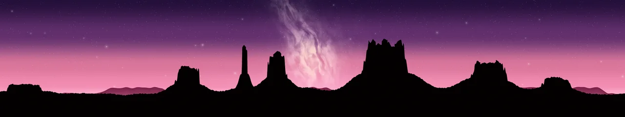 Pink Milky Way over the Desert triple monitor wallpaper, 7680 × 1440