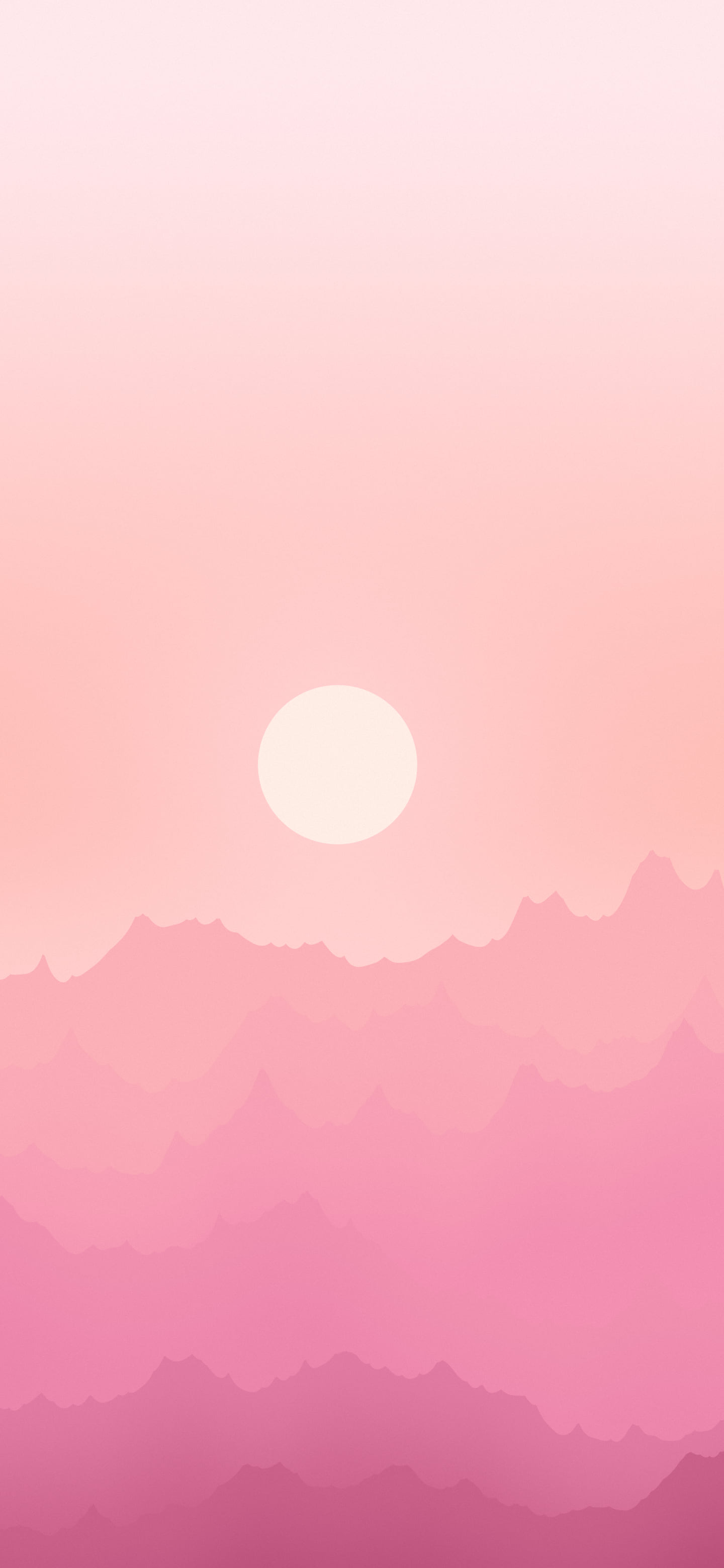 Pink Minimalist Mountain Landscape wallpaper for iPhone and Android
