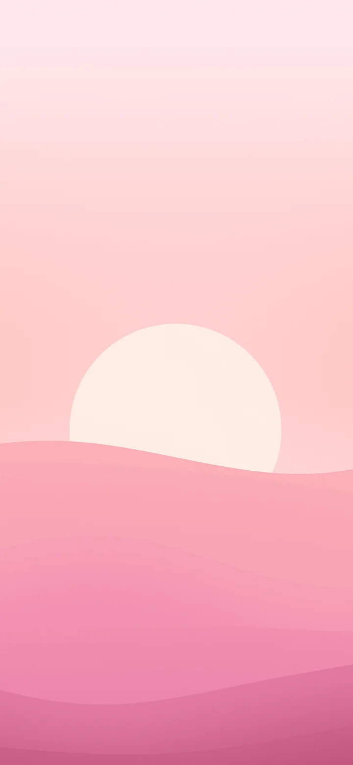 Pink Minimalist Sunset Hills wallpaper for iPhone and Android