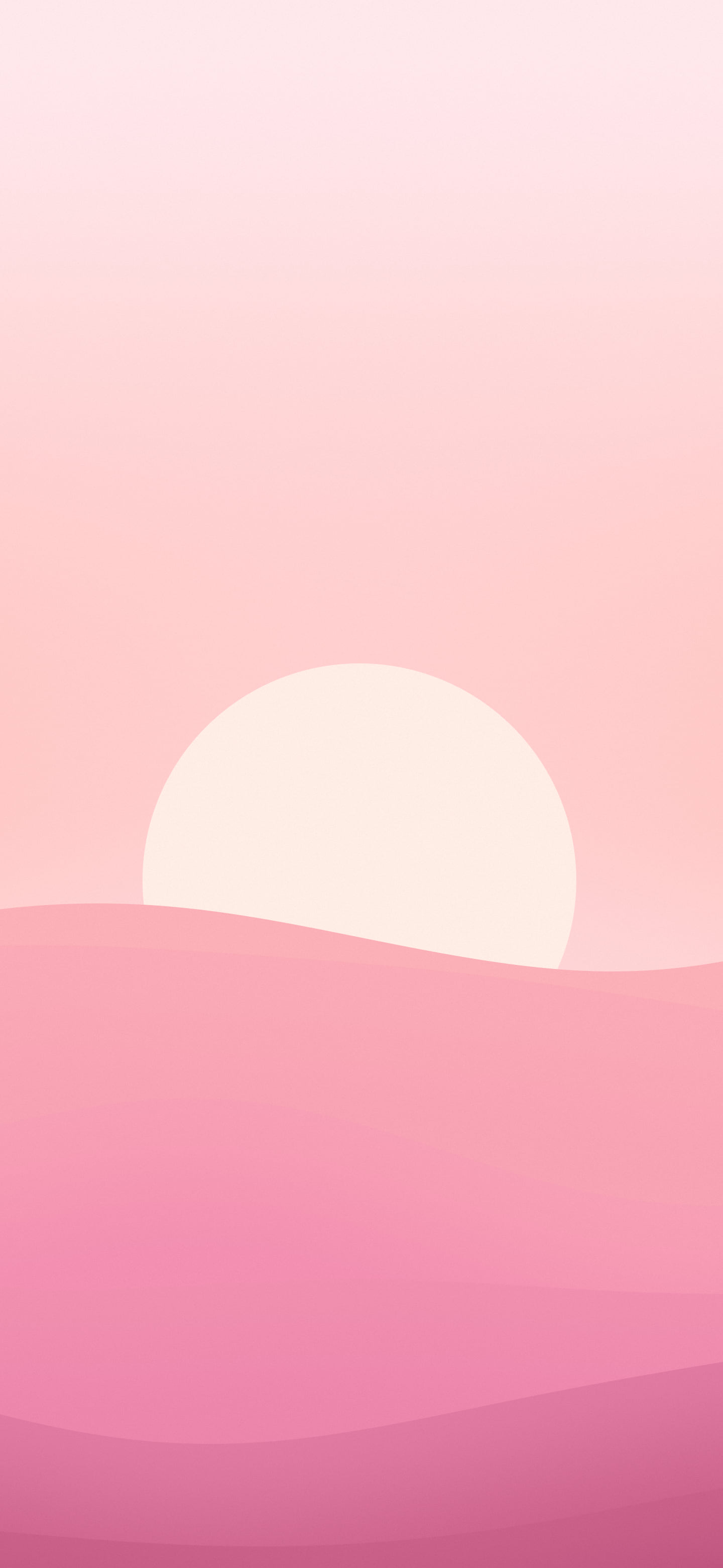 Pink Minimalist Sunset Hills wallpaper for iPhone and Android