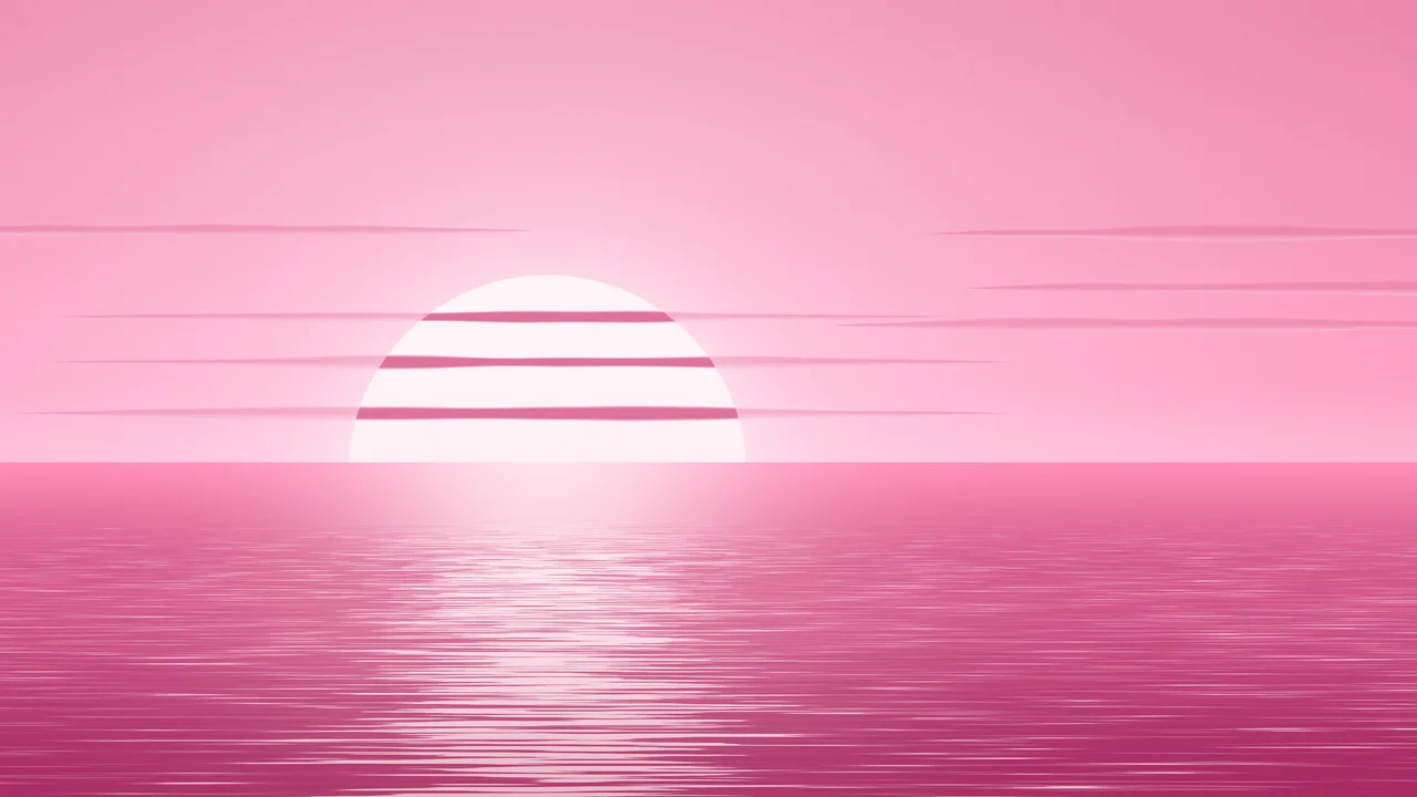 Pink Ocean Sunrise desktop wallpaper in 4K