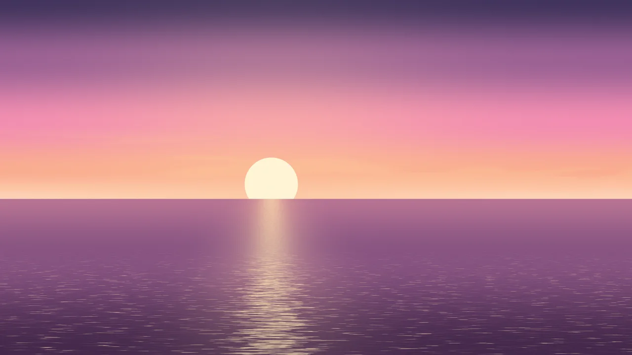Pink Ocean Sunset desktop wallpaper in 4K