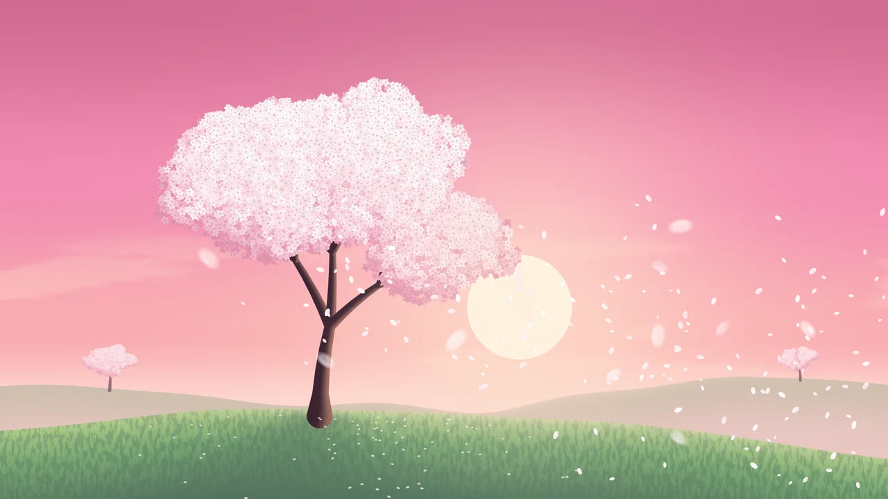 Pink Spring Blossom Tree desktop wallpaper in 4K
