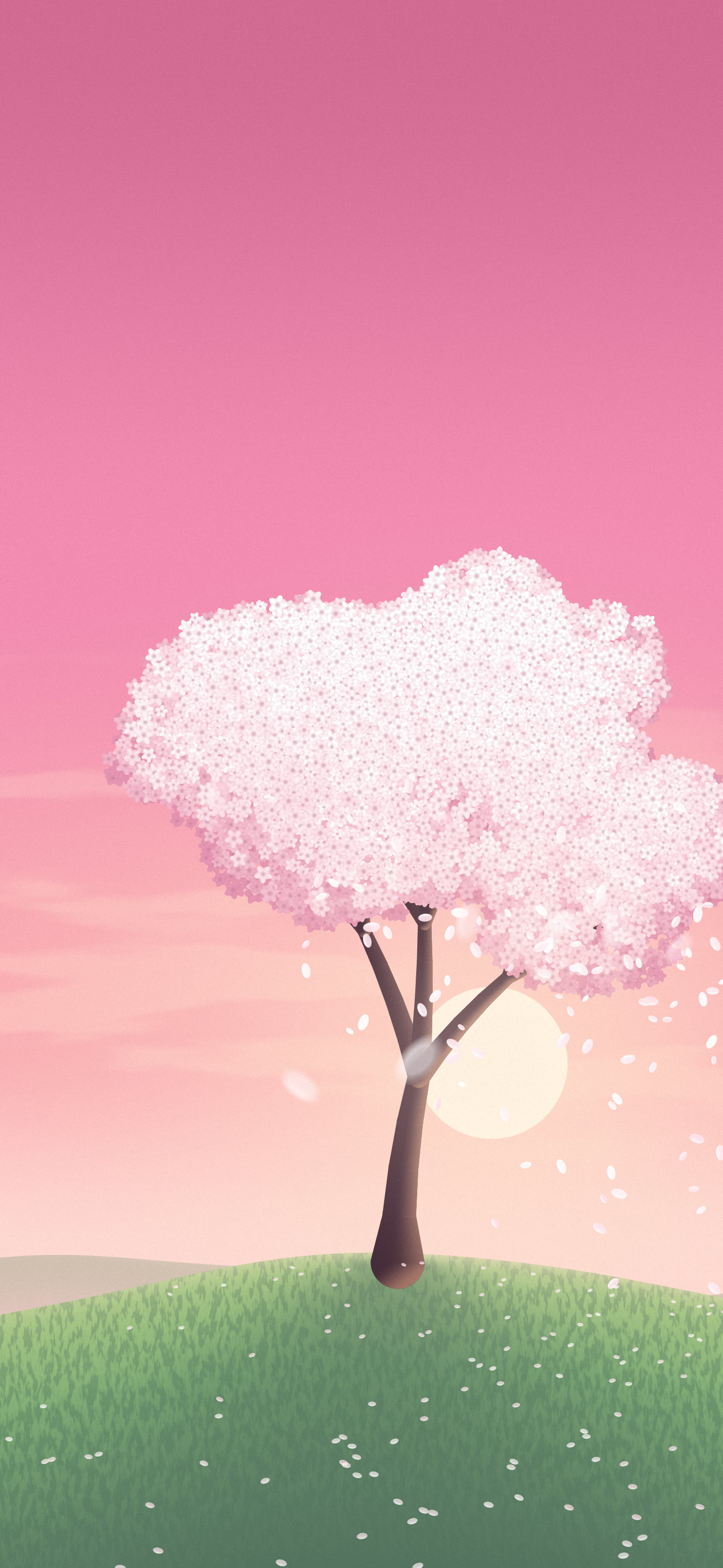 Pink Spring Blossom Tree wallpaper for iPhone and Android