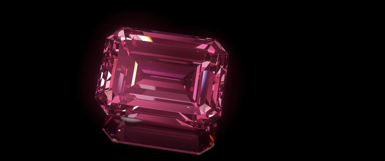 Pink Step Cut Diamond ultrawide wallpaper, 3440 × 1440