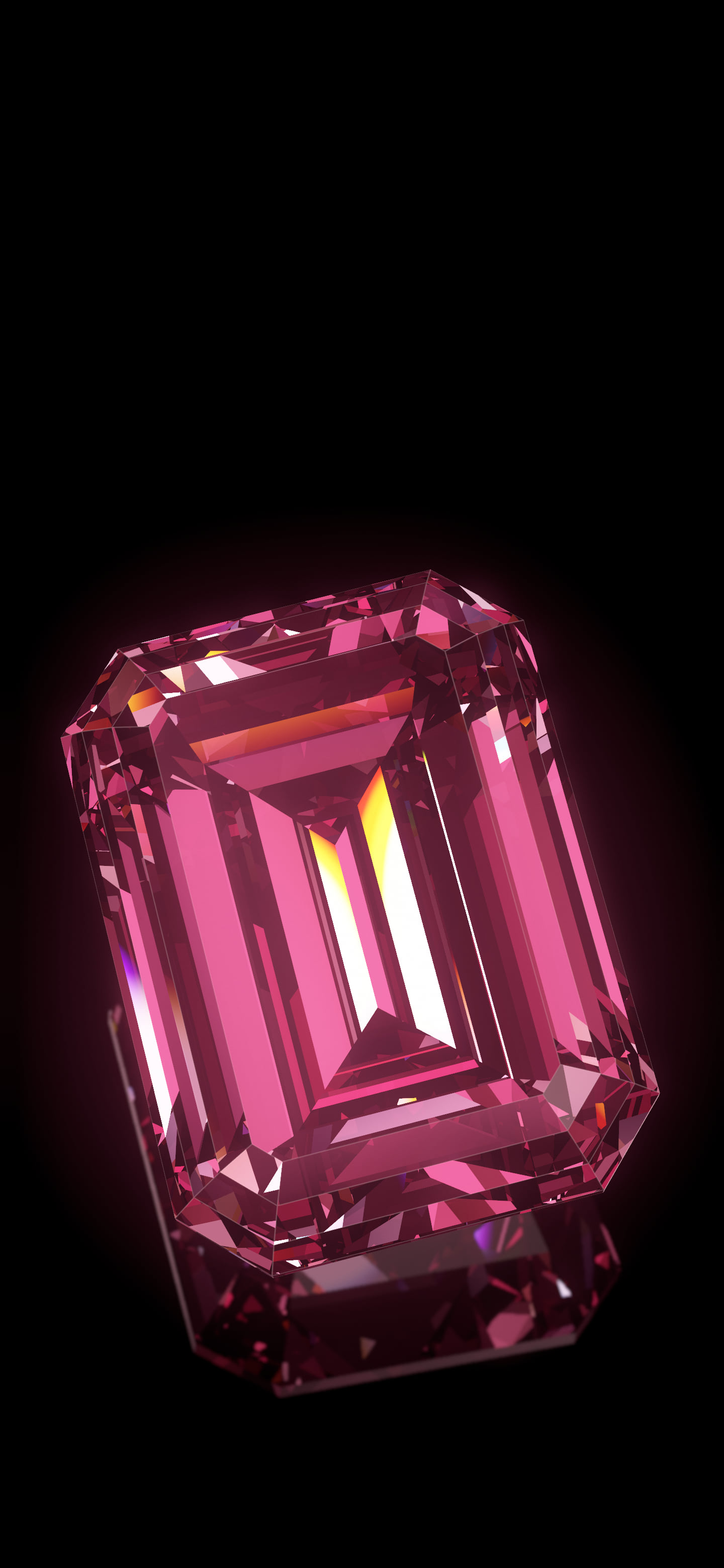 Pink Step Cut Diamond wallpaper for iPhone and Android