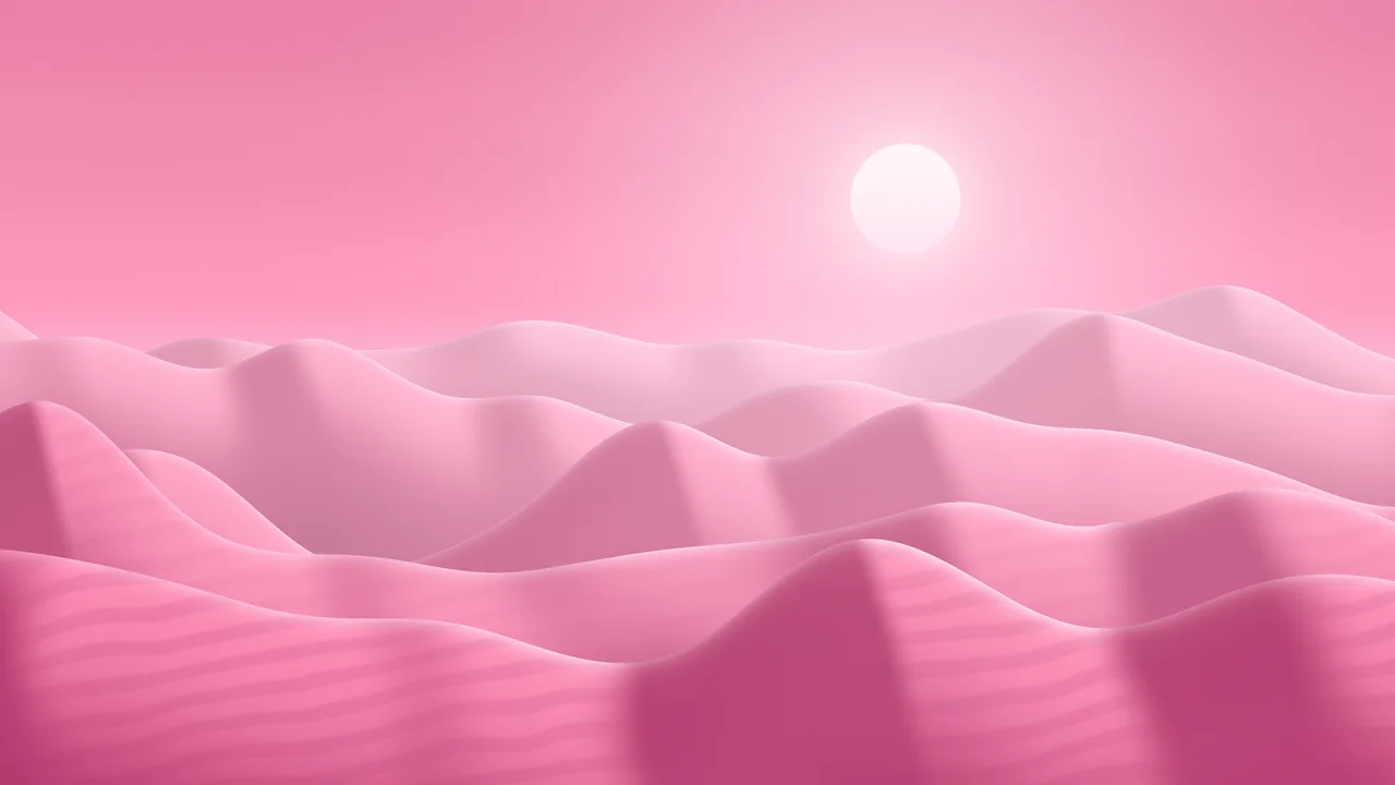 Pink Sunlit Sand Dunes desktop wallpaper in 4K
