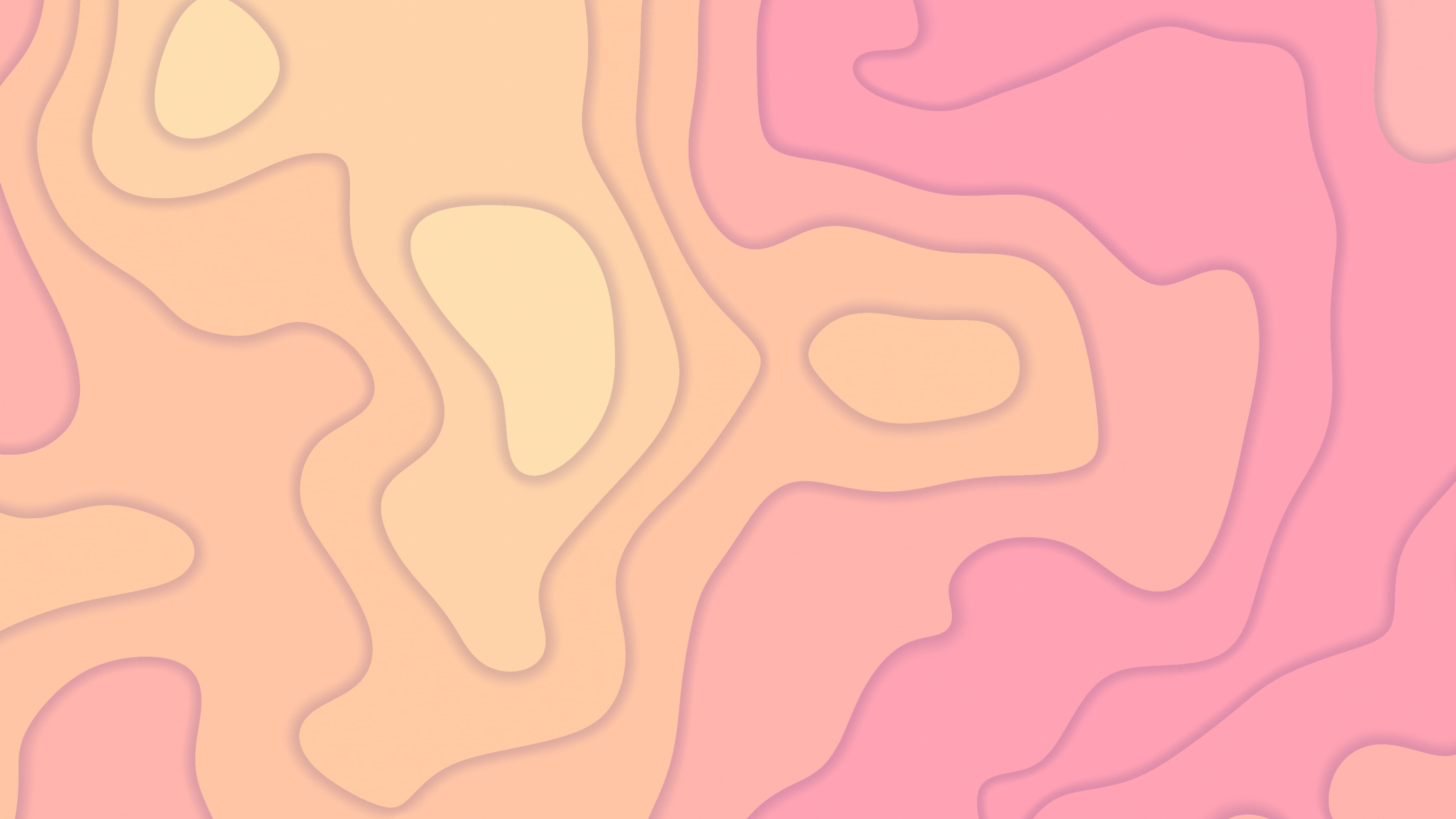 Pink Sunset Layered Topographic desktop wallpaper in 4K