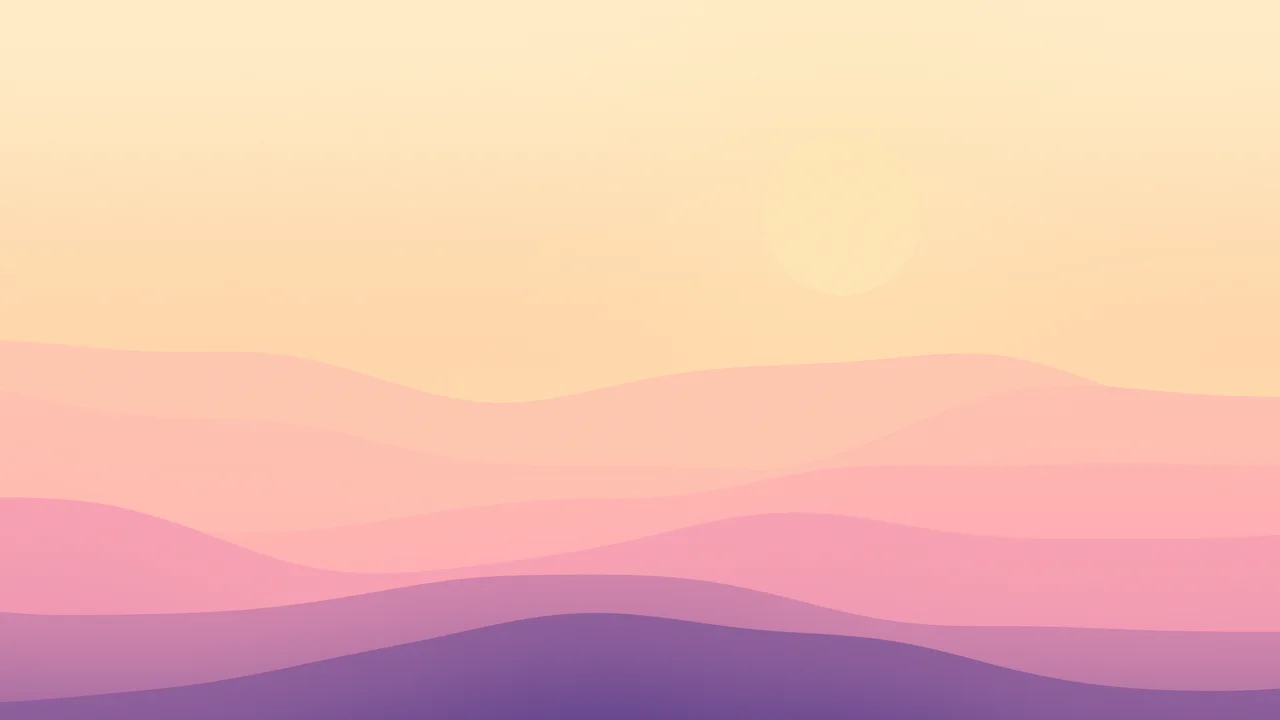 Pink Sunset Minimalist Desert Dunes desktop wallpaper in 4K