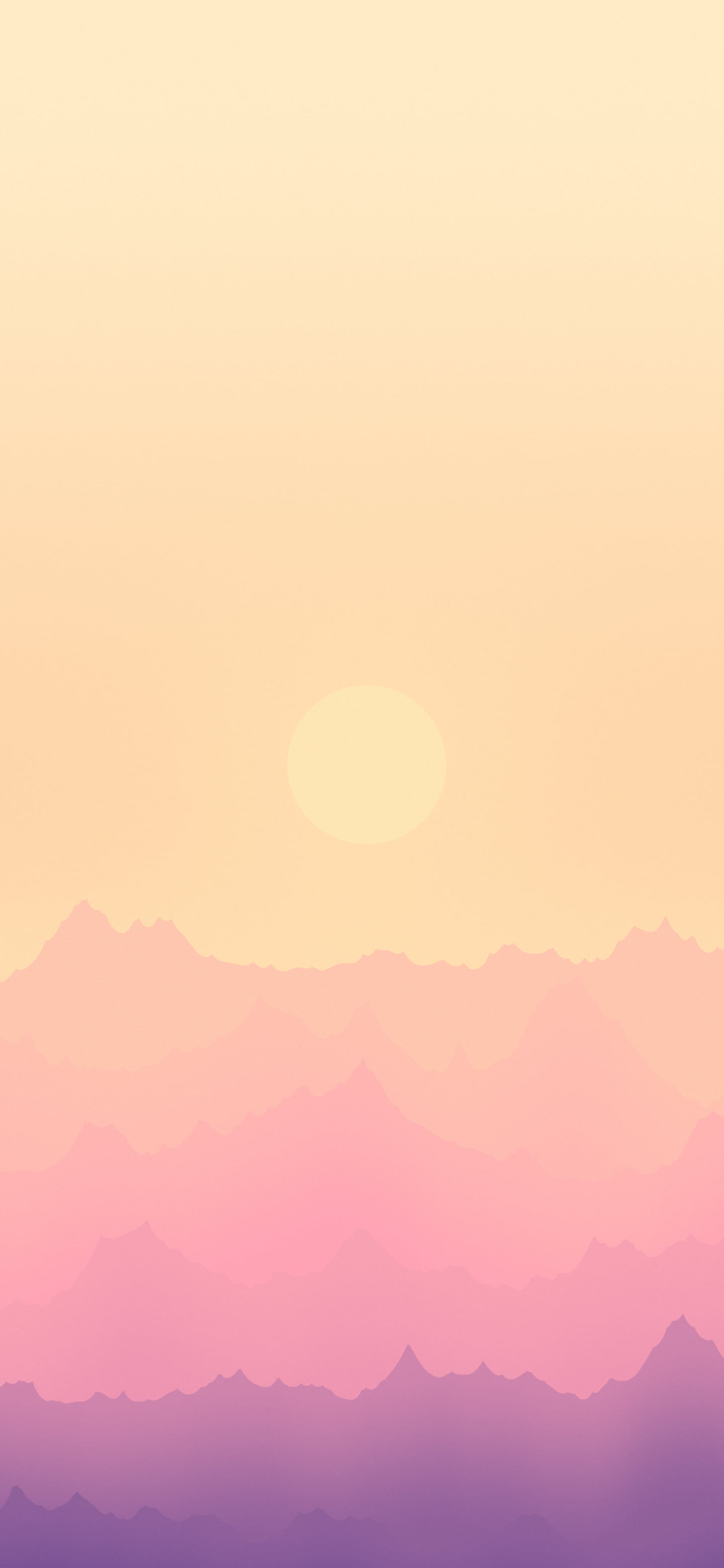 Pink Sunset Minimalist Mountain Landscape wallpaper for iPhone and Android