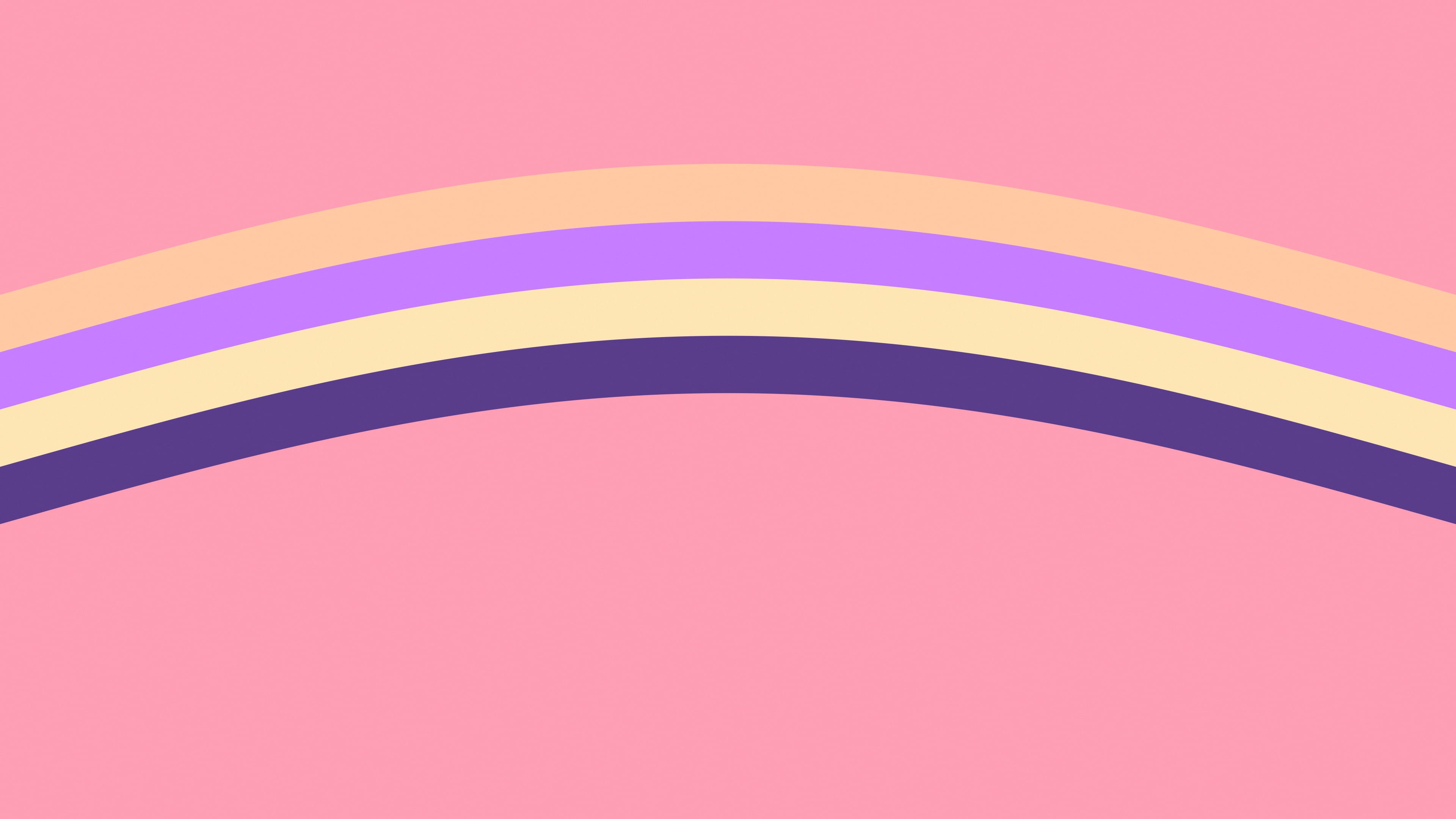 Pink Sunset Retro Stripe desktop wallpaper in 4K
